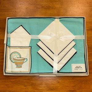 PENNEY’S J.C. PENNEY’S Vintage Retro Placemat & Napkin Set Robin Egg Blue NIB 🩵